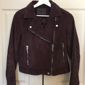 [BLANKNYC] Suede Moto Jacket | XS | Deep Purple